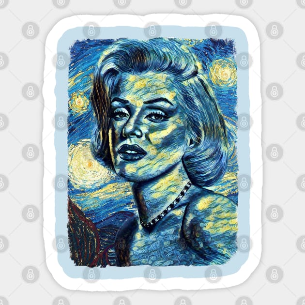 Marilyn Monroe Van Gogh Style Sticker by todos